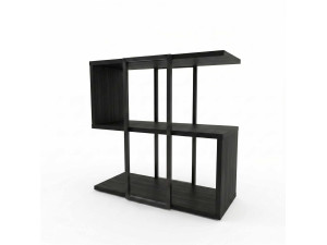 Mesa auxiliar de madeira «HOMIA» - 56 x 25 x 56 cm - Preto