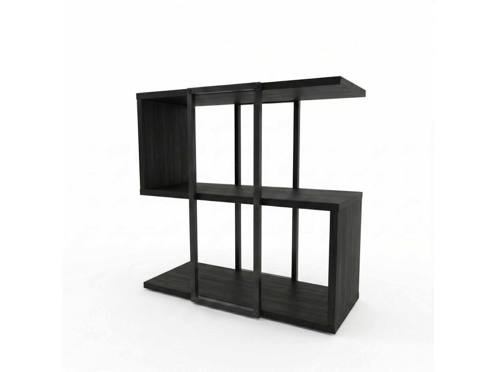 Mesa auxiliar de madeira «HOMIA» - 56 x 25 x 56 cm - Preto