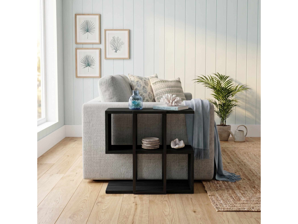 Mesa auxiliar de madeira «HOMIA» - 56 x 25 x 56 cm - Preto