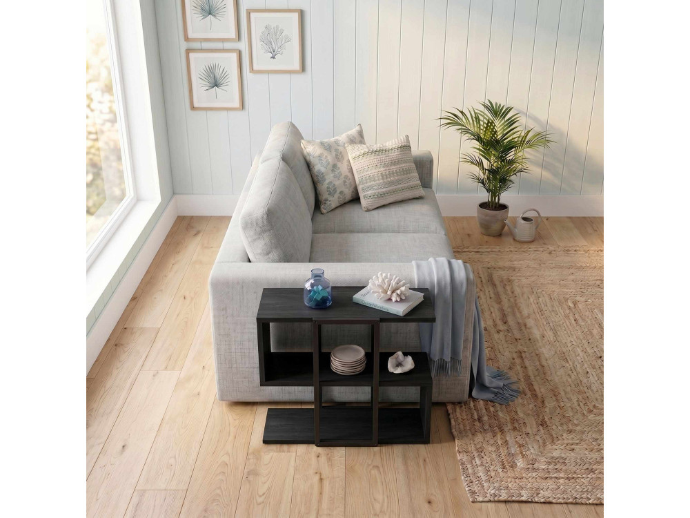Mesa auxiliar de madeira «HOMIA» - 56 x 25 x 56 cm - Preto