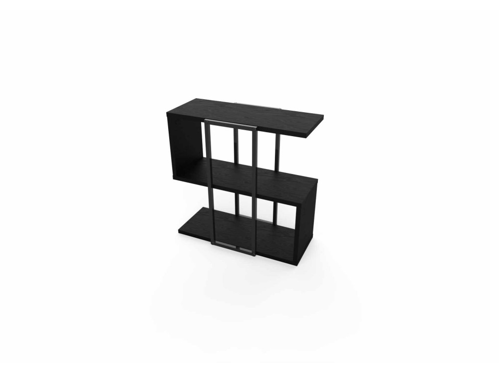 Mesa auxiliar de madeira «HOMIA» - 56 x 25 x 56 cm - Preto