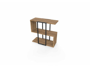 Mesa auxiliar de madeira «HOMIA» - 56 x 25 x 56 cm - Oud escuro