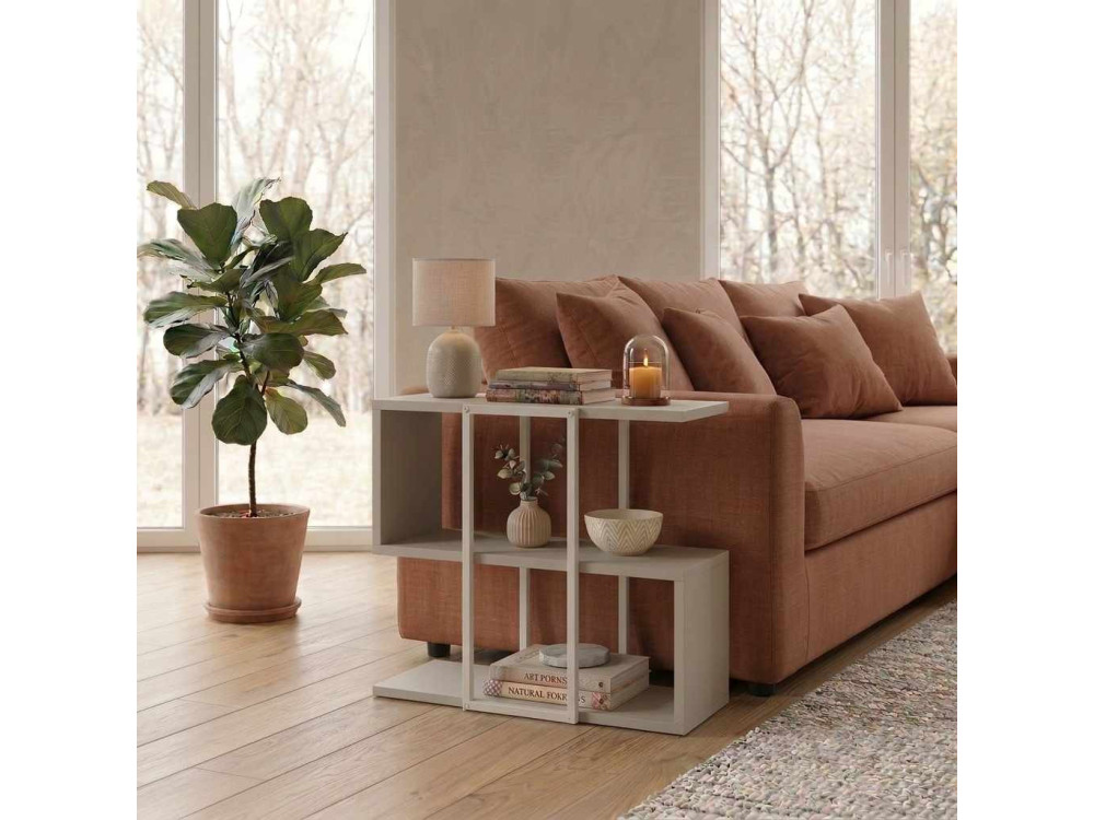 Mesa auxiliar de madeira «HOMIA» - 56 x 25 x 56 cm - Gres