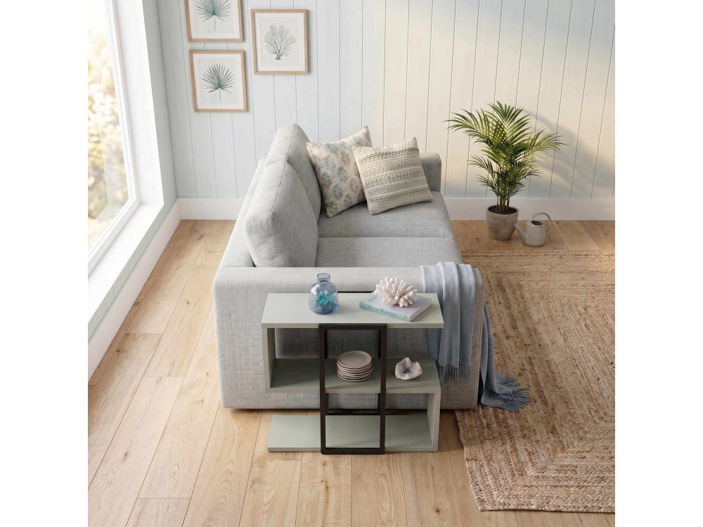 Mesa auxiliar de madeira «HOMIA» - 56 x 25 x 56 cm - Verde Cinza