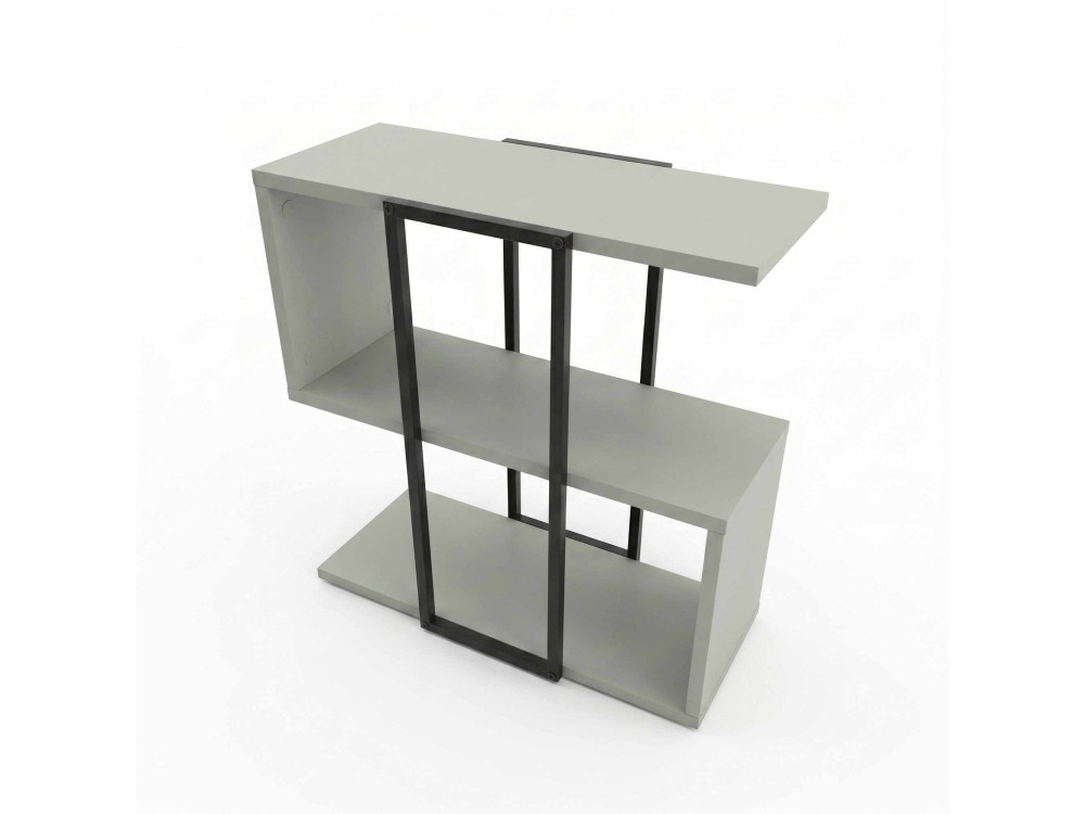 Mesa auxiliar de madeira «HOMIA» - 56 x 25 x 56 cm - Verde Cinza