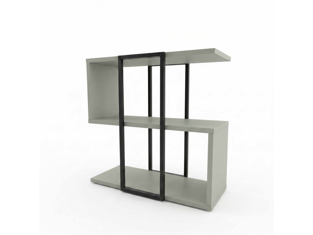 Mesa auxiliar de madeira «HOMIA» - 56 x 25 x 56 cm - Verde Cinza