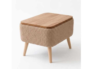 Mesa de apoio em madeira «Nora» - 60 x 30 x 45 cm - Castanho