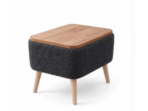 Mesa auxiliar de madeira «Nora» - 60 x 30 x 45 cm - Antracite