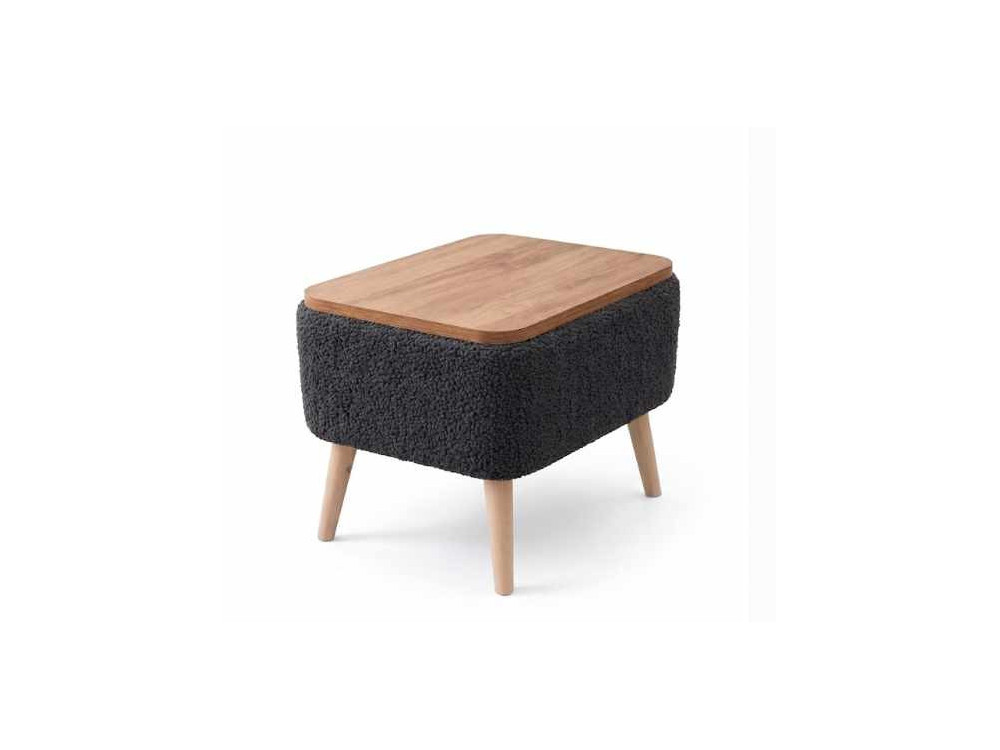 Mesa auxiliar de madeira «Nora» - 60 x 30 x 45 cm - Antracite