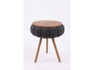 Mesa auxiliar de madeira «Papatya Zgn» - 33 x 45 cm - Antracite