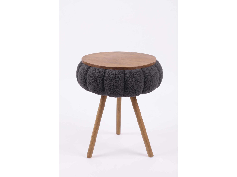 Mesa auxiliar de madeira «Papatya Zgn» - 33 x 45 cm - Antracite