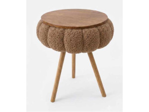 Mesa auxiliar de madeira «Papatya Zgn» - 33 x 45 cm - Castanho
