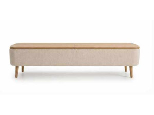 Móvel para televisão em madeira «Sarven» - 120 x 30 x 45 cm - Branco
