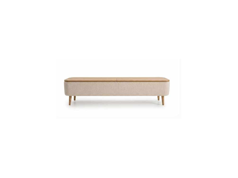 Móvel para televisão em madeira «Sarven» - 120 x 30 x 45 cm - Branco