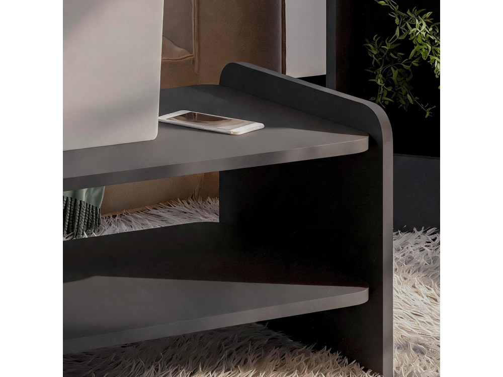 Mesa de centro em madeira «Amon» - 89,8 x 39,8 x 44,8 cm - Antracite