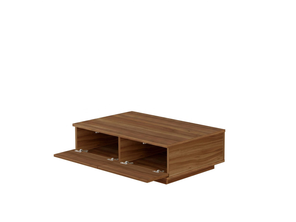 Mesa de centro em madeira «Ave14» - 90 x 28,6 x 60 cm - Nogueira