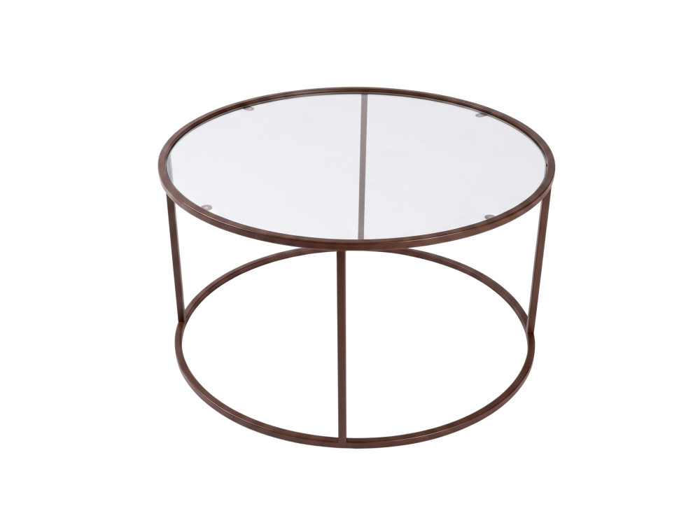 Mesa de centro em madeira «Brown-Trs-80-Nrd-Srk» - 80 x 80 x 43 cm - Castanho
