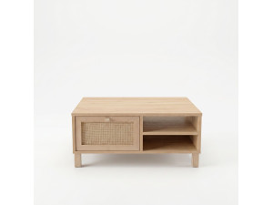 Mesa de centro de madeira «Dune» - 90 x 60 x 39 cm - Carvalho