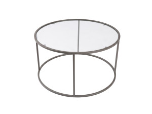 Mesa de centro em madeira «Grey-Trs-80-Nrd-Srk» - 80 x 80 x 43 cm - Cinza