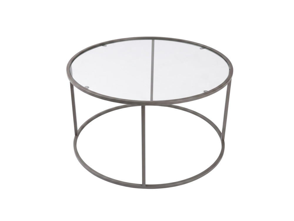 Mesa de centro em madeira «Grey-Trs-80-Nrd-Srk» - 80 x 80 x 43 cm - Cinza