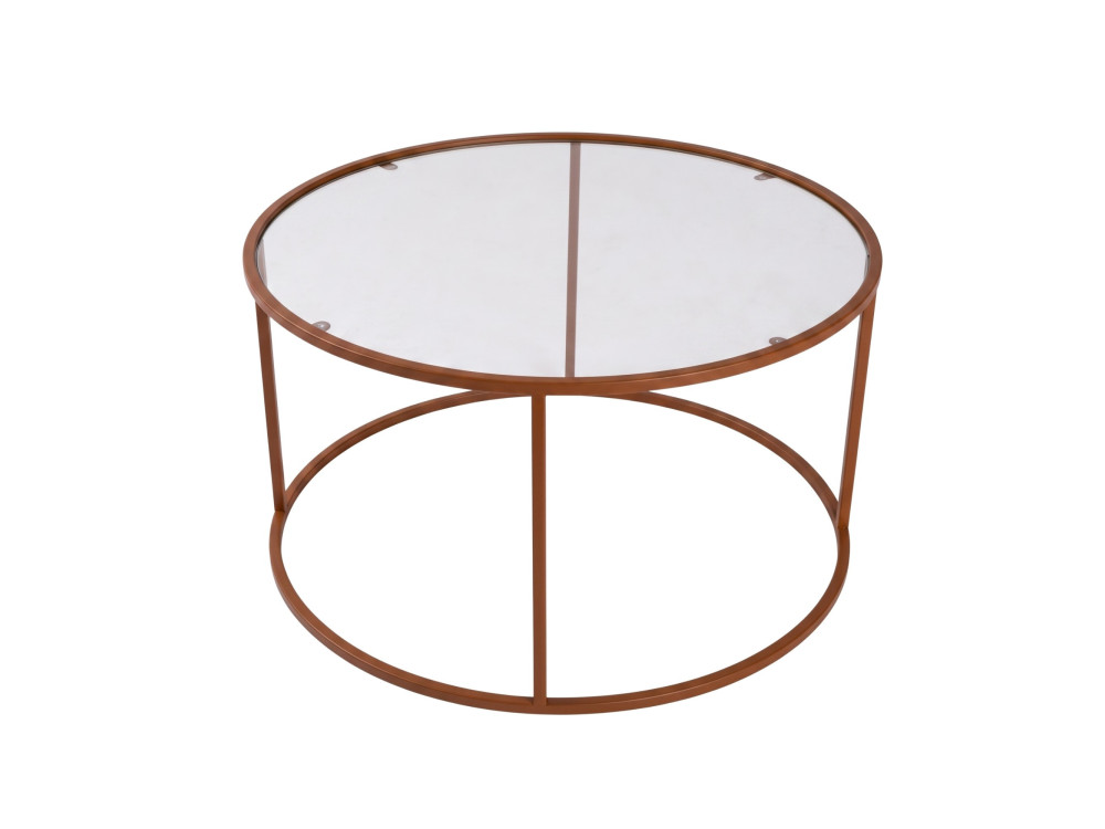 Mesa de centro em madeira «Orange-Trs-80-Nrd-Srk» - 80 x 80 x 43 cm - Laranja