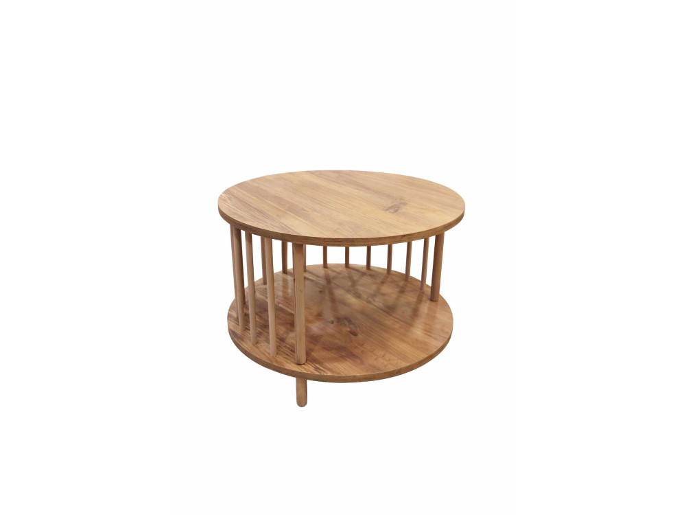 Mesa de centro de madeira «Peka-0108» - 60 x 43 cm - Pinho