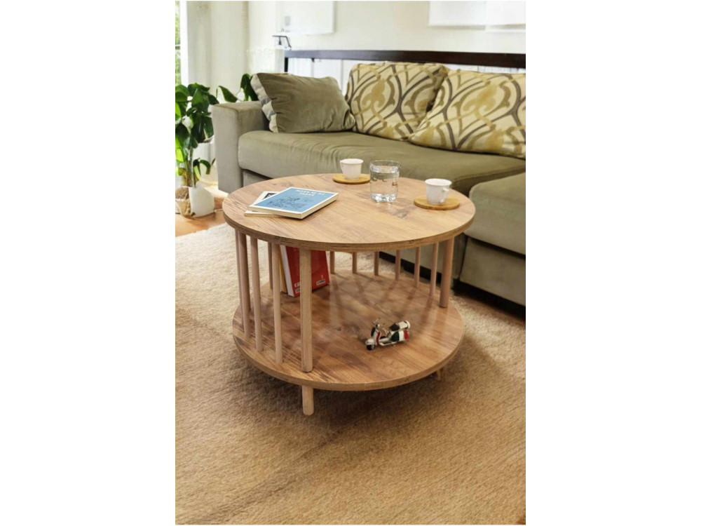 Mesa de centro de madeira «Peka-0108» - 60 x 43 cm - Pinho