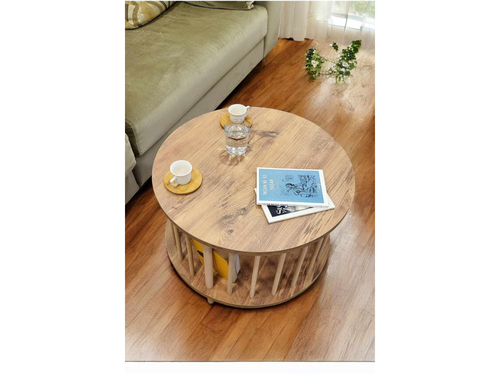 Mesa de centro de madeira «Peka-0108» - 60 x 43 cm - Pinho