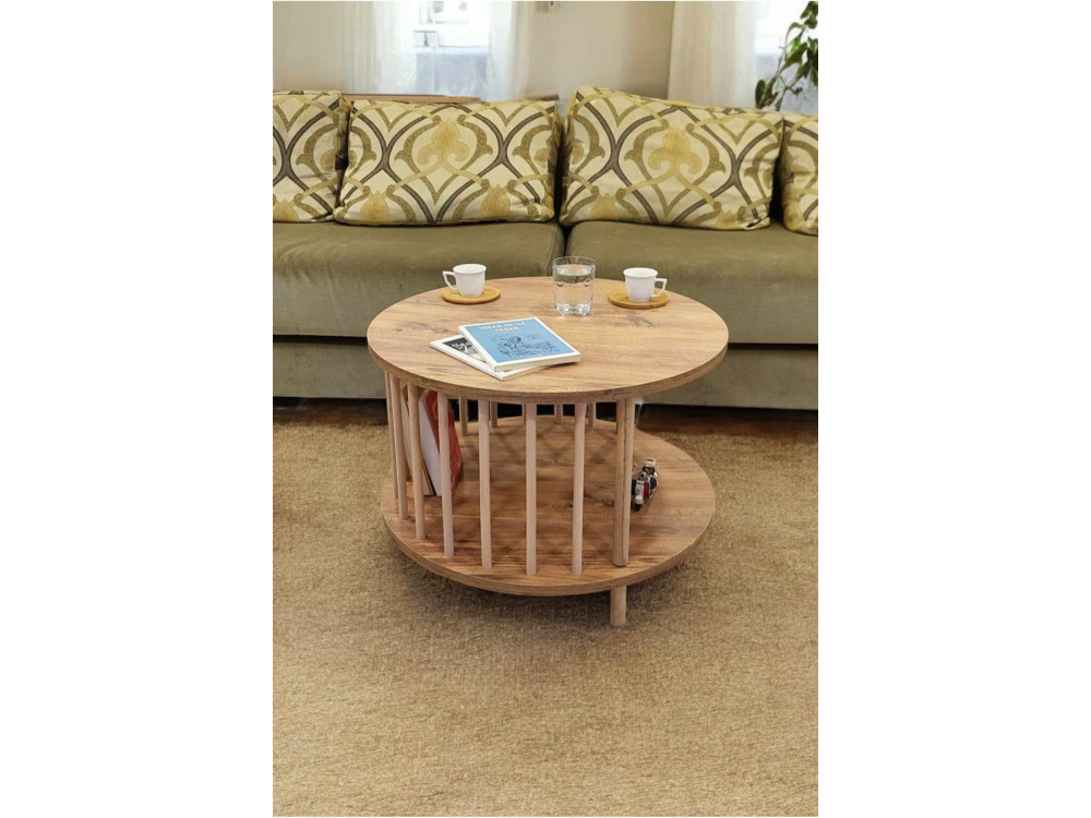 Mesa de centro de madeira «Peka-0108» - 60 x 43 cm - Pinho