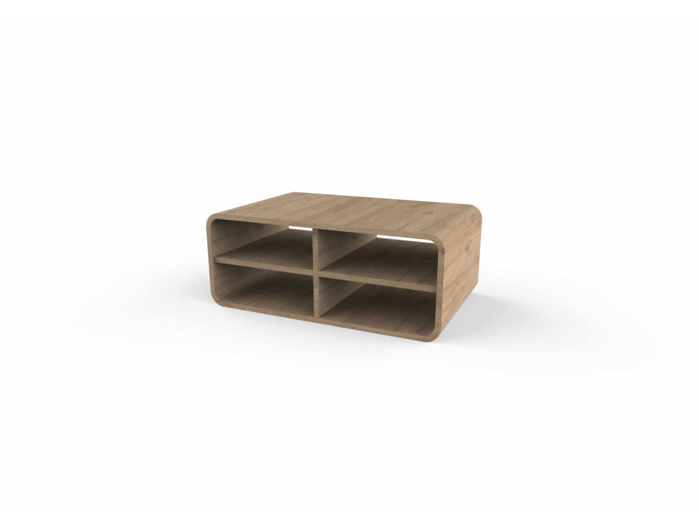 Mesa de centro de madeira «ROVEL» - 80 x 50 x 32 cm - Natural