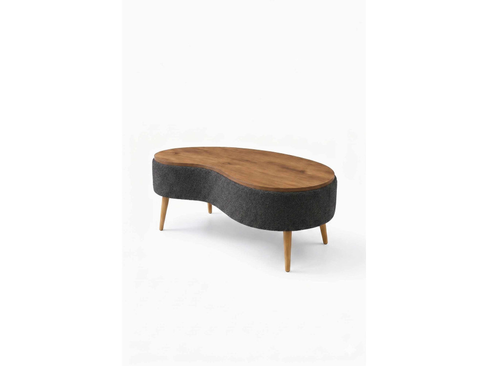Mesa de centro de madeira «Vera» - 98 x 50 x 45 cm - Antracite