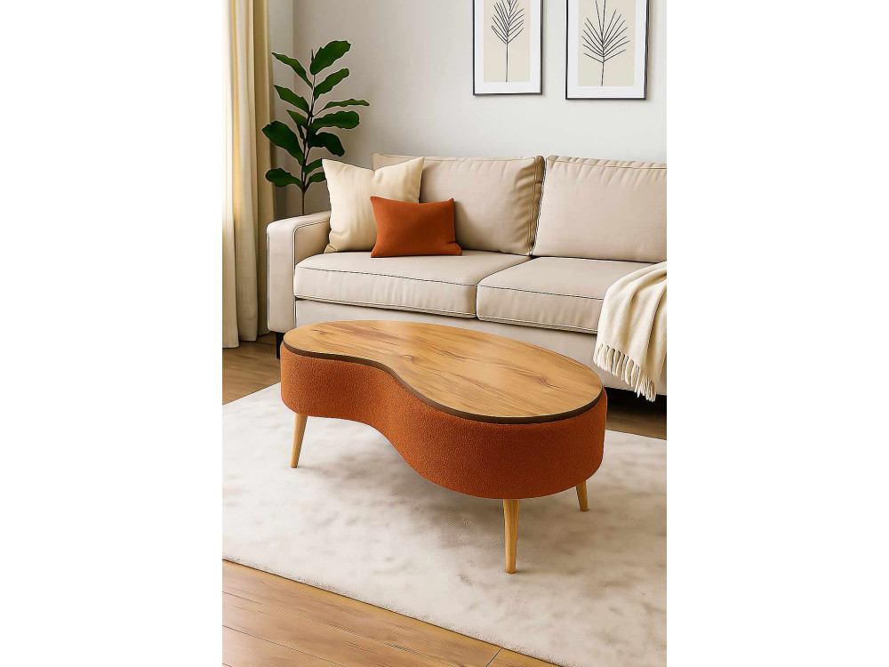 Mesa de centro de madeira «Vera» - 98 x 50 x 45 cm - Castanho