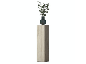 Mesa auxiliar de madeira «AD107» - 20 x 18 x 80  cm - Travertino