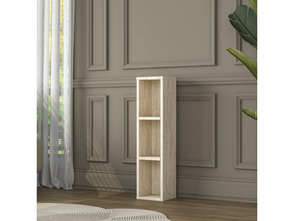 Mesa auxiliar de madeira «AD107» - 20 x 18 x 80  cm - Travertino