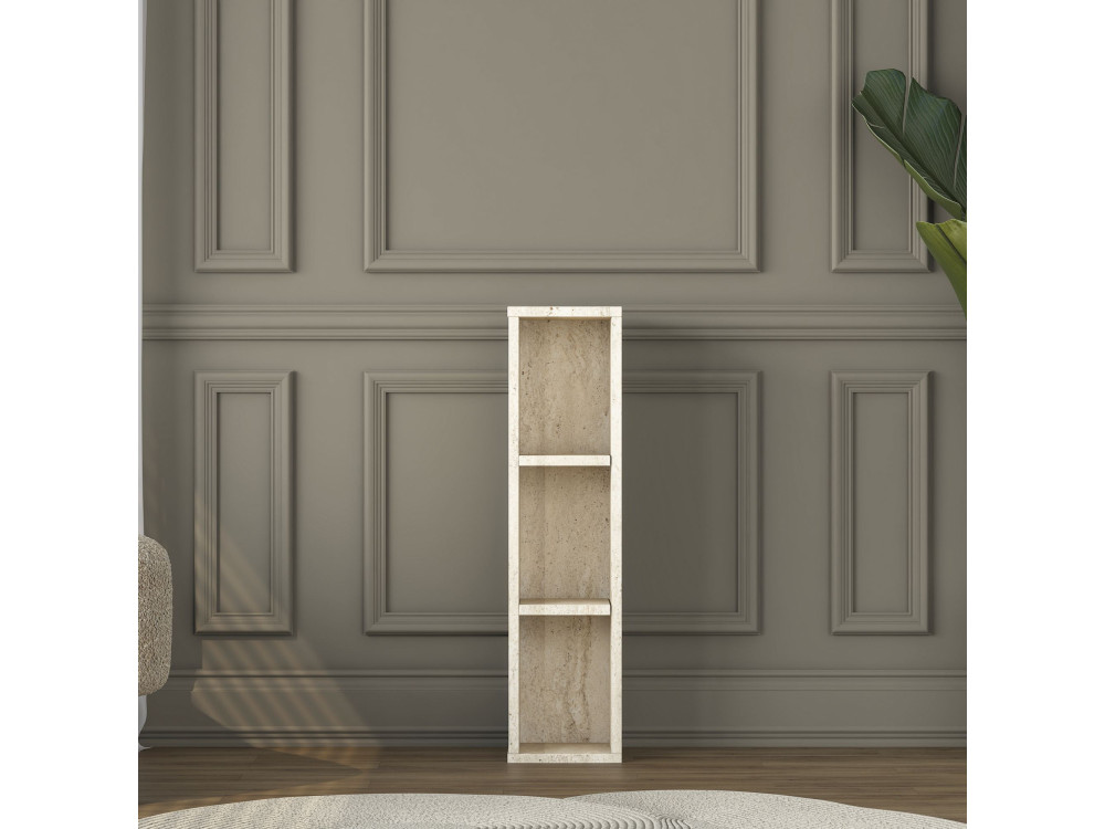 Mesa auxiliar de madeira «AD107» - 20 x 18 x 80  cm - Travertino