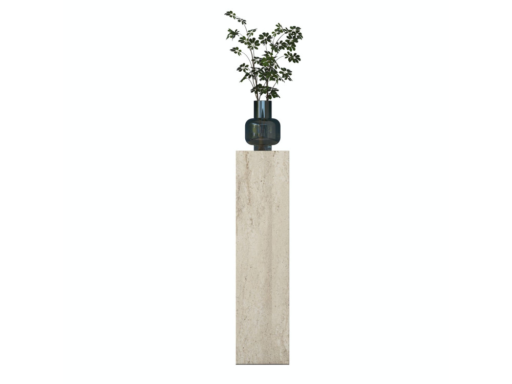 Mesa auxiliar de madeira «AD107» - 20 x 18 x 80  cm - Travertino