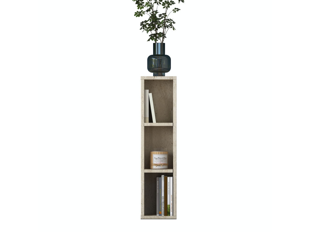Mesa auxiliar de madeira «AD107» - 20 x 18 x 80  cm - Travertino
