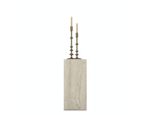 Mesa auxiliar de madeira «AD109» - 20 x 18 x 45 cm - Travertino