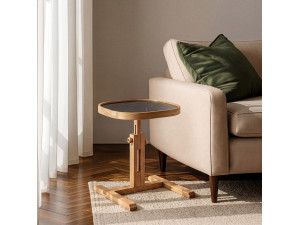 Mesa auxiliar de madeira «Opus Kare 42» - 42 x 42 x 57 cm - Carvalho