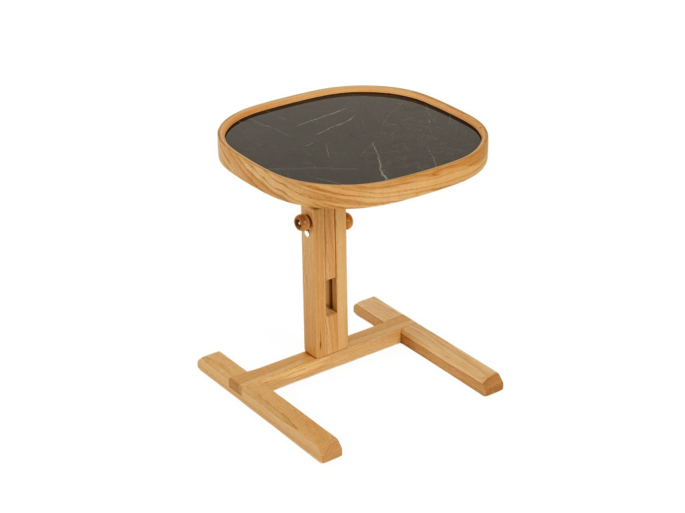 Mesa auxiliar de madeira «Opus Kare 42» - 42 x 42 x 57 cm - Carvalho
