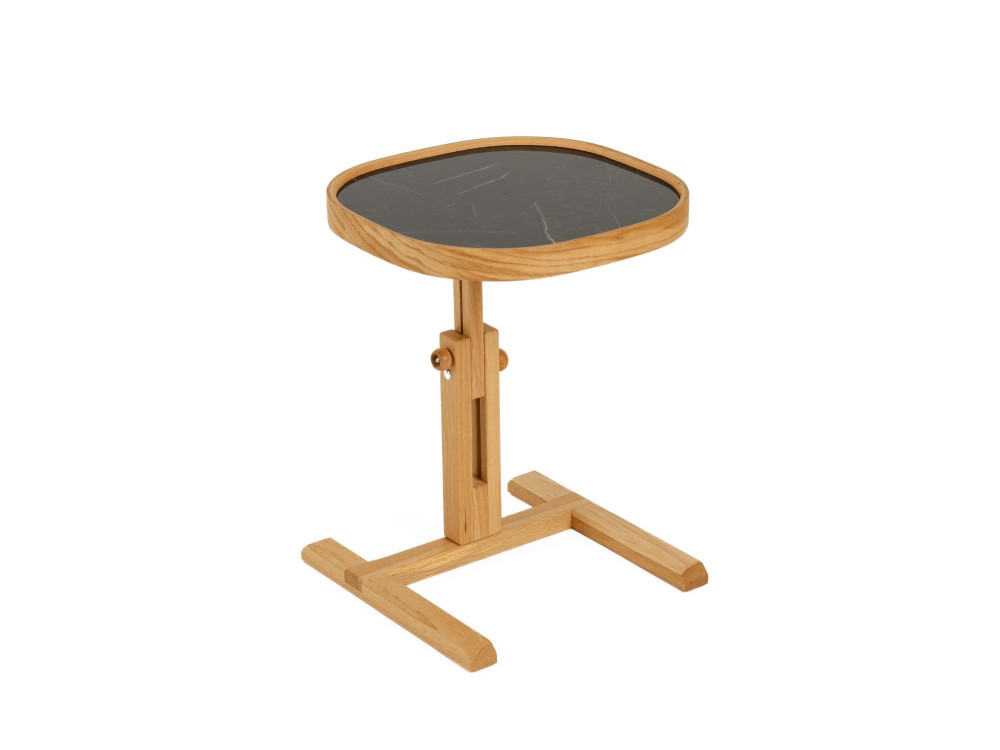 Mesa auxiliar de madeira «Opus Kare 42» - 42 x 42 x 57 cm - Carvalho