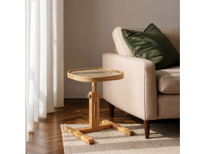 Mesa auxiliar de madeira «Opus Kare 42» - 42 x 42 x 57 cm - Carvalho