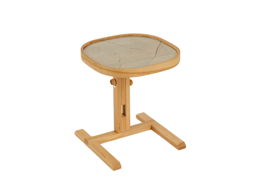 Mesa auxiliar de madeira «Opus Kare 42» - 42 x 42 x 57 cm - Carvalho