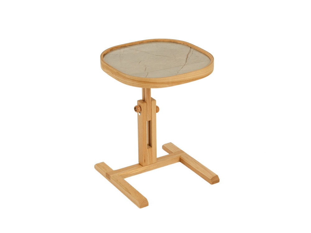 Mesa auxiliar de madeira «Opus Kare 42» - 42 x 42 x 57 cm - Carvalho