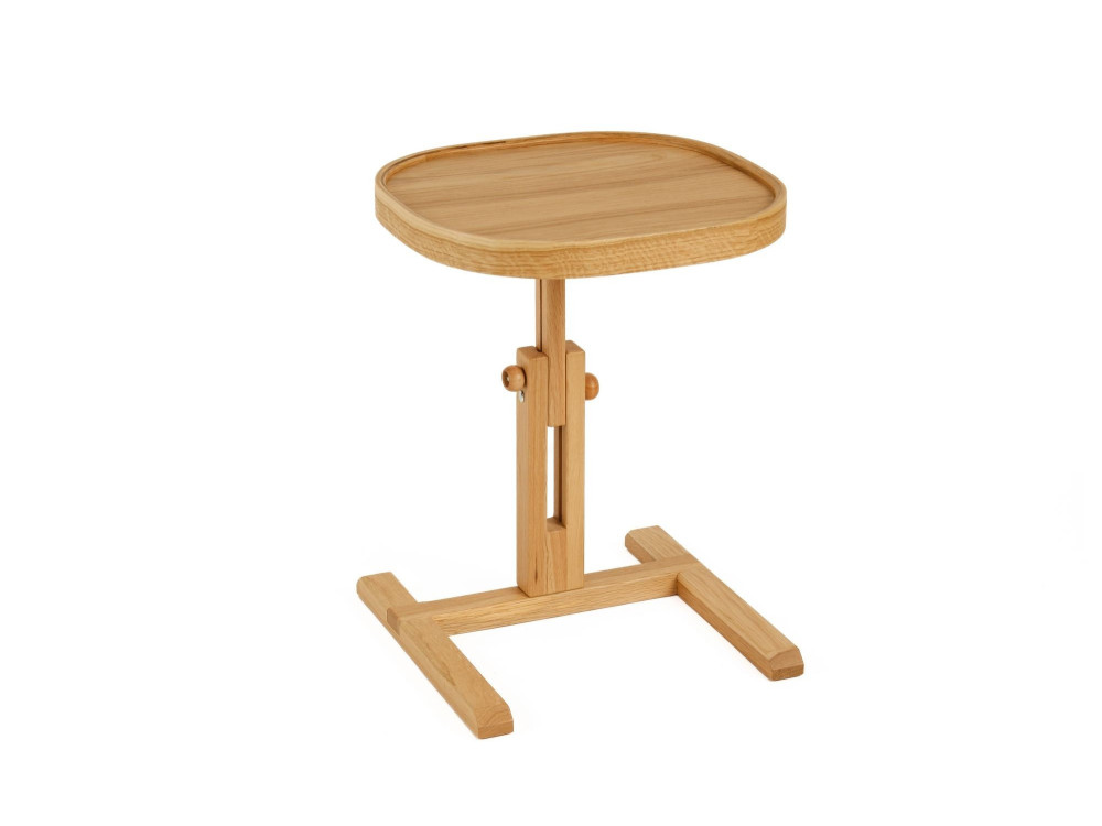 Mesa auxiliar de madeira «Opus Kare 42» - 42 x 42 x 57 cm - Carvalho
