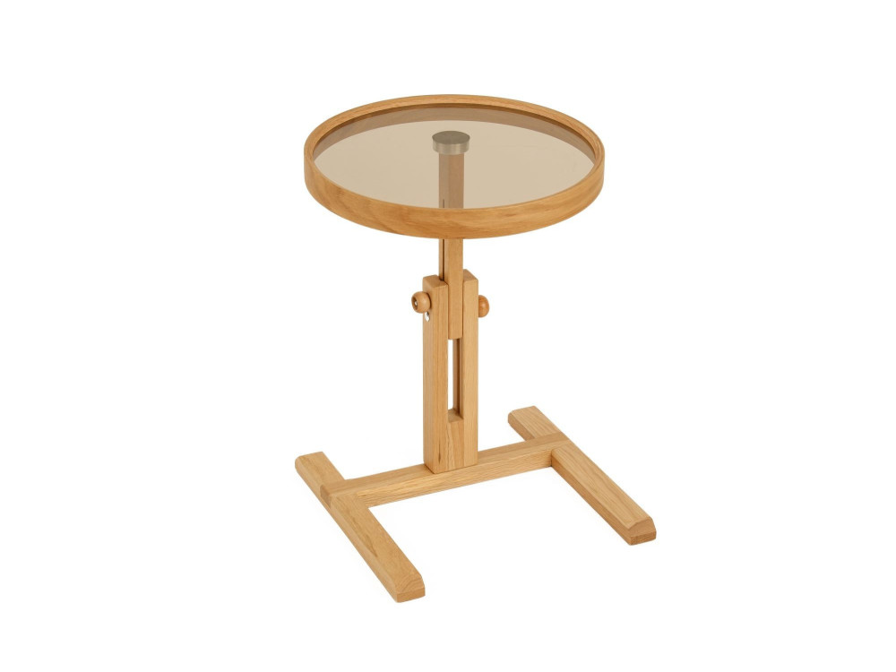 Mesa auxiliar de madeira «Opus Yuvarlak 40» - 40 x 40 x 57 cm - Carvalho