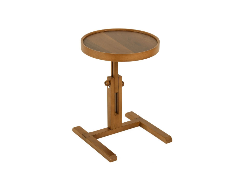 Mesa auxiliar de madeira «Opus Yuvarlak 40» - 40 x 40 x 57 cm - Nogueira