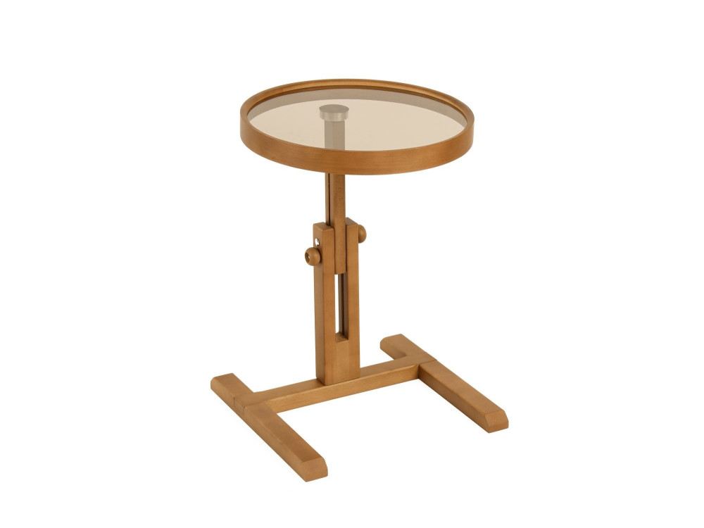 Mesa auxiliar de madeira «Opus Yuvarlak 40» - 40 x 40 x 57 cm - Nogueira