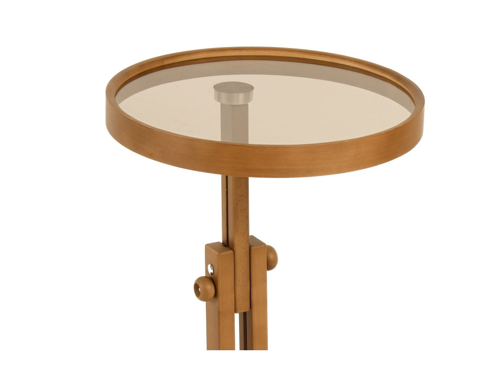 Mesa auxiliar de madeira «Opus Yuvarlak 40» - 40 x 40 x 57 cm - Nogueira