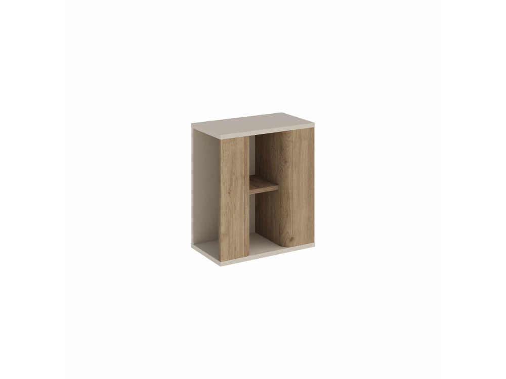 Mesa auxiliar de madeira «VENTRO» - 45 x 25 x 51 cm - Natural / Gres